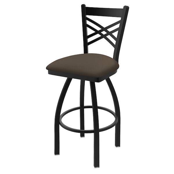25" Swivel Counter Stool, Black Wrinkle, Canter Earth Seat